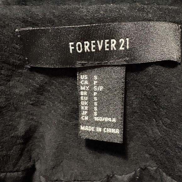 Forever 21 genuine suede leather fringe biker jacket - size small - Picture 4 of 10